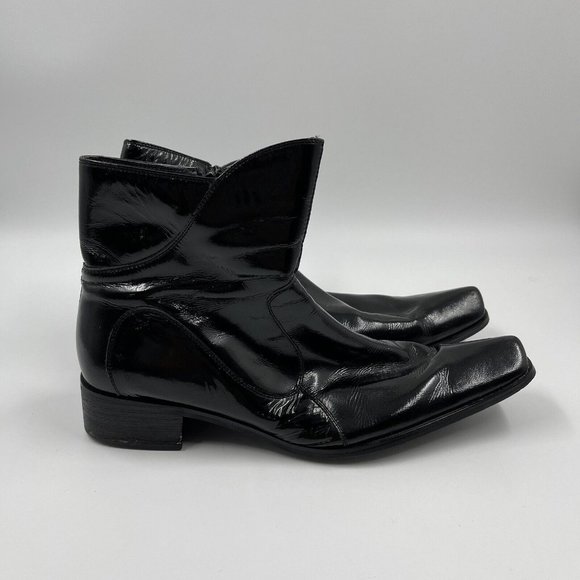 Martello Black Leather Vintage Mens Boots B72-1 Size 46 EU 12 US 11 UK - Picture 3 of 10